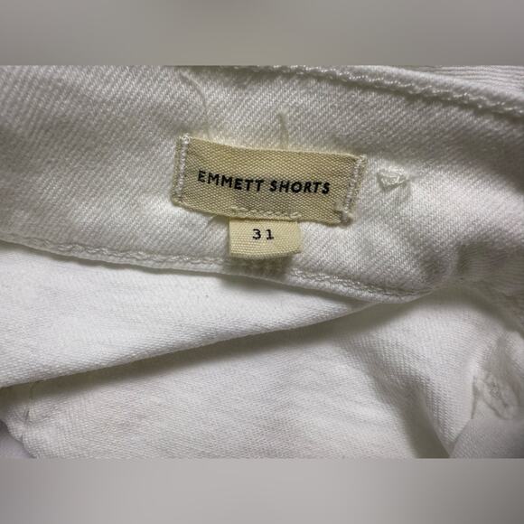 Madewell The Denim Emmett Short: Patch Pocket Edition Tile White Size 31 - Picture 8 of 13